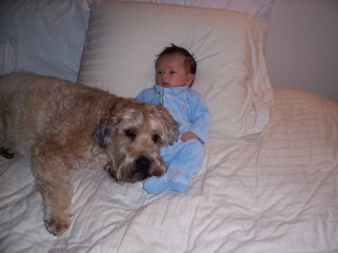 Murphy with new baby